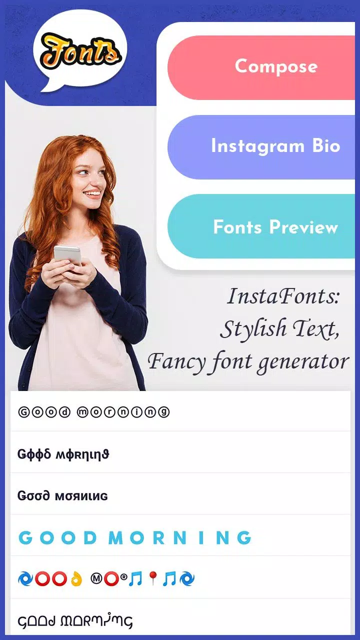 InstaFonts: Stylish Text: Tạo ra một ngoại hình độc đáo cho trang cá nhân của bạn với công cụ tạo font Instagram miễn phí của chúng tôi. InstaFonts cung cấp hàng ngàn kiểu chữ độc đáo và hiệu ứng văn bản để bạn tạo ra một trang cá nhân đẹp và ấn tượng. Hãy truy cập trang web của chúng tôi và tạo ra các kiểu chữ độc đáo ngay lập tức!