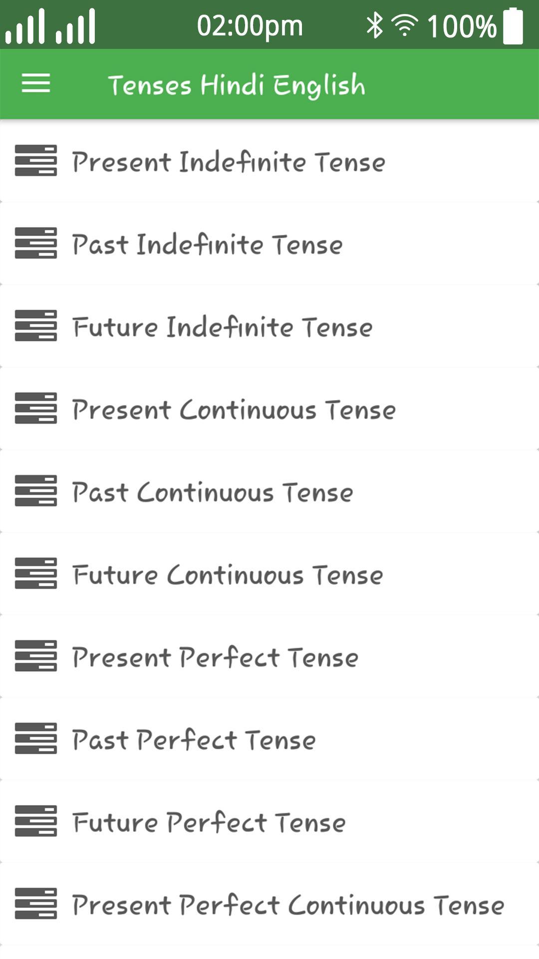 tenses hindi english for android apk download