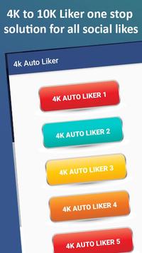 Liker Guide 4K to 10K for Auto Likes & followers تصوير الشاشة 1