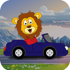 Lion Zig Zag Car Game icon