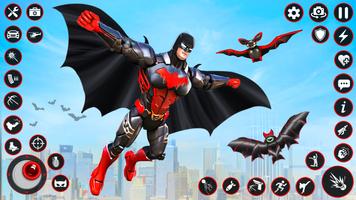 Bat Hero Dark Crime City Game plakat