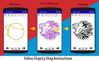 Tutoriels de dessin de lion capture d'écran 2