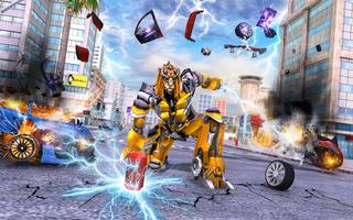 Lion Robot Car: Futuristic Robot Transformation постер