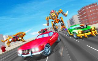 Lion Robot Transform Car War sim:Super Robot Games تصوير الشاشة 1