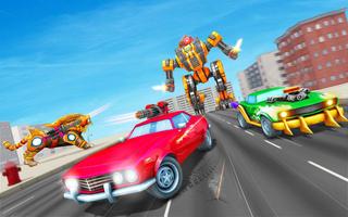 Lion Robot Transform Car War sim:Super Robot Games screenshot 1