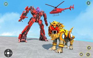 Lion Robot Police Car Games постер