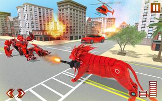 Lion Robot Police Car Games 스크린샷 2