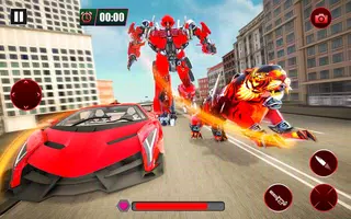 Lion Transform Robot Shooting screenshot 7