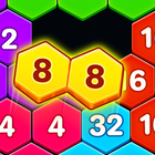 Merge Hexa Puzzle 3D 2048 Game Zeichen