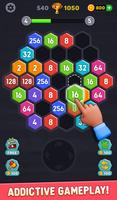 Merge Hexa Puzzle 3D 2048 Game Plakat