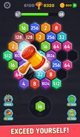 Merge Hexa Puzzle 3D 2048 Game Screenshot 2