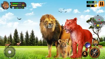 Löwenfamilien-Simulator-Spiel Plakat
