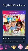 Birthday Video Maker - Free Bi imagem de tela 3
