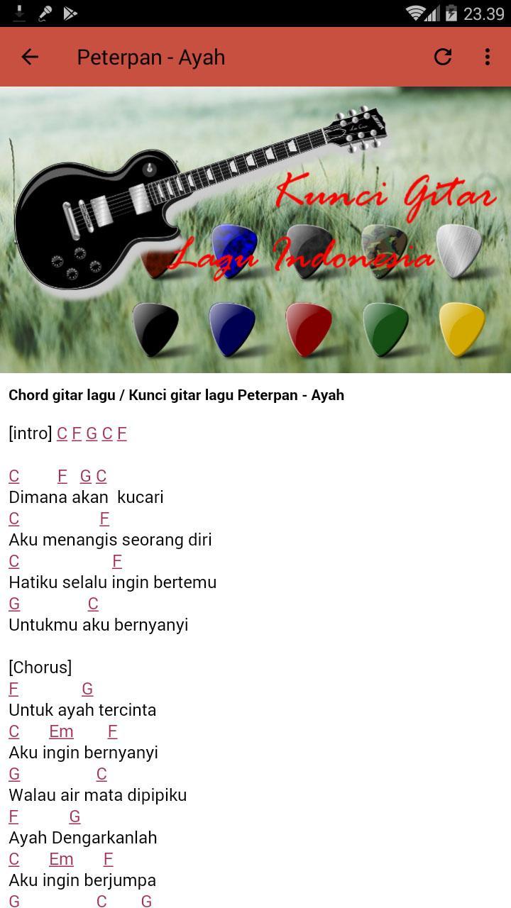 Chord Gitar Ayah Dengarkanlah - Gudang Kunci Lagu