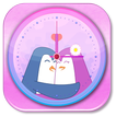 3D Cute Pink Analog Clock