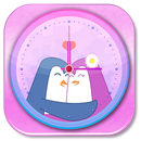 APK 3D Cute Pink Analog Clock
