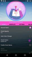 3D Cute Pink Analog Clock screenshot 3