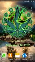 Analog Rasta Weed Clock Widget poster