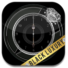 Black Luxury Diamond Clock icon