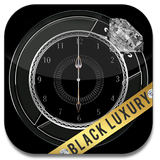 Black Luxury Diamond Clock icon
