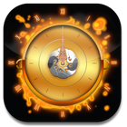 3D Gold Flame Clock Widget icon