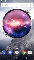 3D Galaxy Analog Clock Affiche