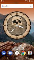 Pirates Skull Clock Widget poster