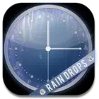 Rain Drops Theme Clock آئیکن