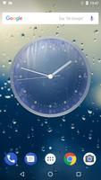 Rain Drops Theme Clock poster