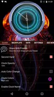 Red Neon Clock Widget captura de pantalla 7