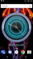 Red Neon Clock Widget captura de pantalla 2