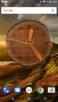3D Wood Clock Widget for Android poster