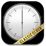 White Classic Clock Widget icon