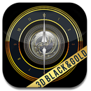 APK 3D Black and Gold Clock