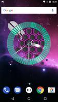 3D Tech Clock Widget poster