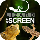 Lizard on Phone Screen: Funny Animation أيقونة