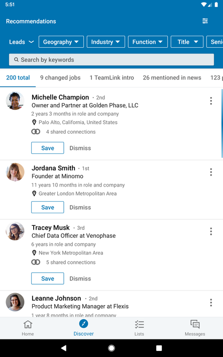 LinkedIn Sales Navigator screenshot 5