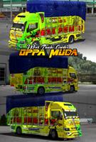 Mod Truck Canter Oppa Muda Terpal Segitiga الملصق