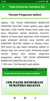 Cek Pajak Kendaraan Sumatera Selatan capture d'écran 1