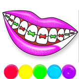 Glitter Lips Coloring Game icône