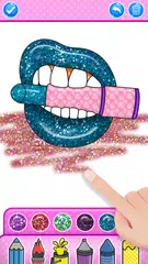 Glitter Lips Coloring Game XAPK Herunterladen