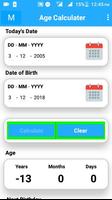 Age Calculator(বয়স নির্ণয় ক্যালকুলেটর ) تصوير الشاشة 1