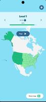 US States Map Quiz Game Affiche