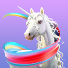 Ponytail unicorn ícone