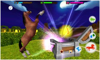 Pferdesimulator Tier 3d game Plakat