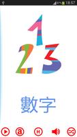 Cantonese Flashcards - Numbers Affiche