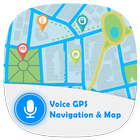 Voz GPS y mapa icono