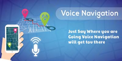 Voice-GPS Navigation & Karte Plakat