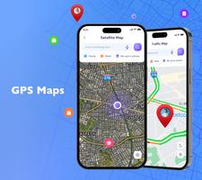 GPS Maps and GPS Directions الملصق