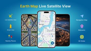 Earth Map: Live Satellite View পোস্টার